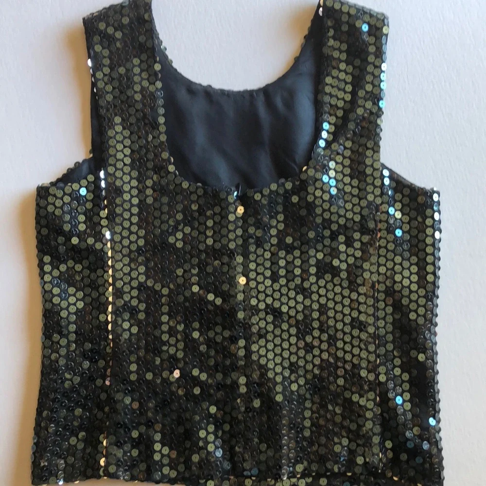 Anna Sui Sequined Tank Top Size Small - Picture 3 of 4